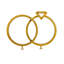 70" Wide Together Forever Ring Table Lamp