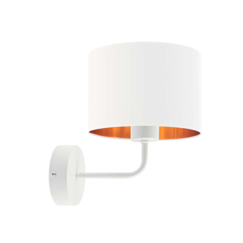 Geeke Armed Sconce, White, White