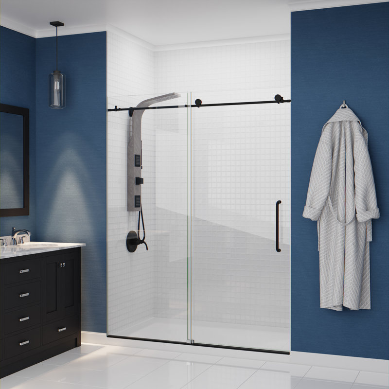 Aura Grey Marble Stainless Steel Shower Panel with Jets