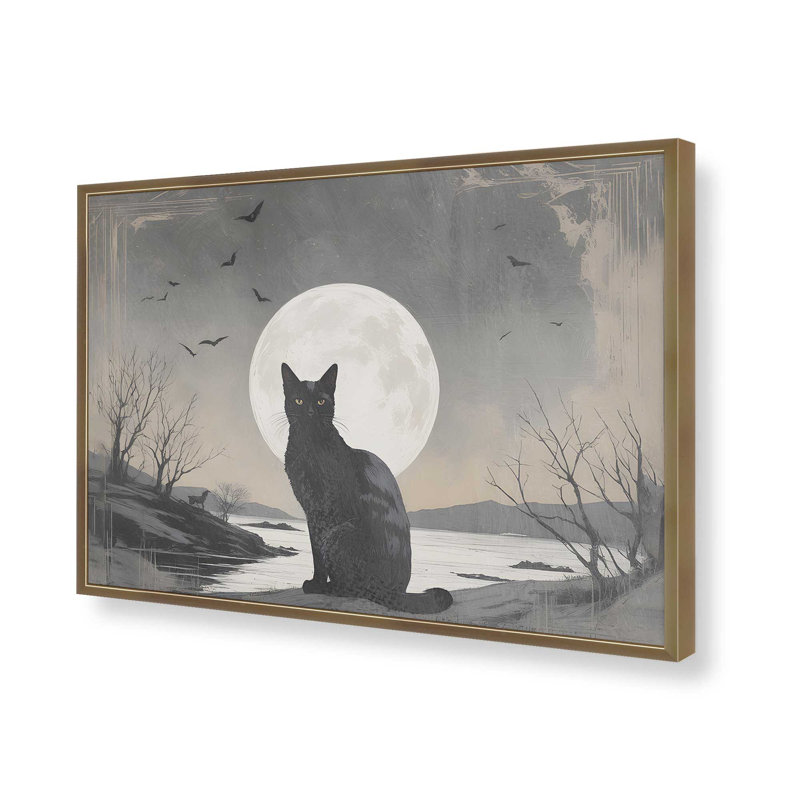 Lunar Watcher Print, 12.25" H x 15.25" W, Brushed Gold