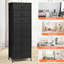 Commode 8 tiroirs, noir-1877678193