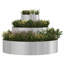 Garden Planter Silver 20 Cm Stainless Steel-1885616331