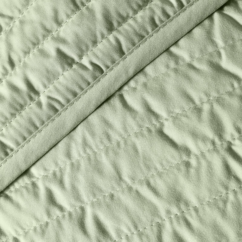 Quilted Lines 220x230cm Bedspread, Green