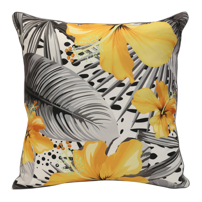 Floral Outdoor Reversible Throw Pillow