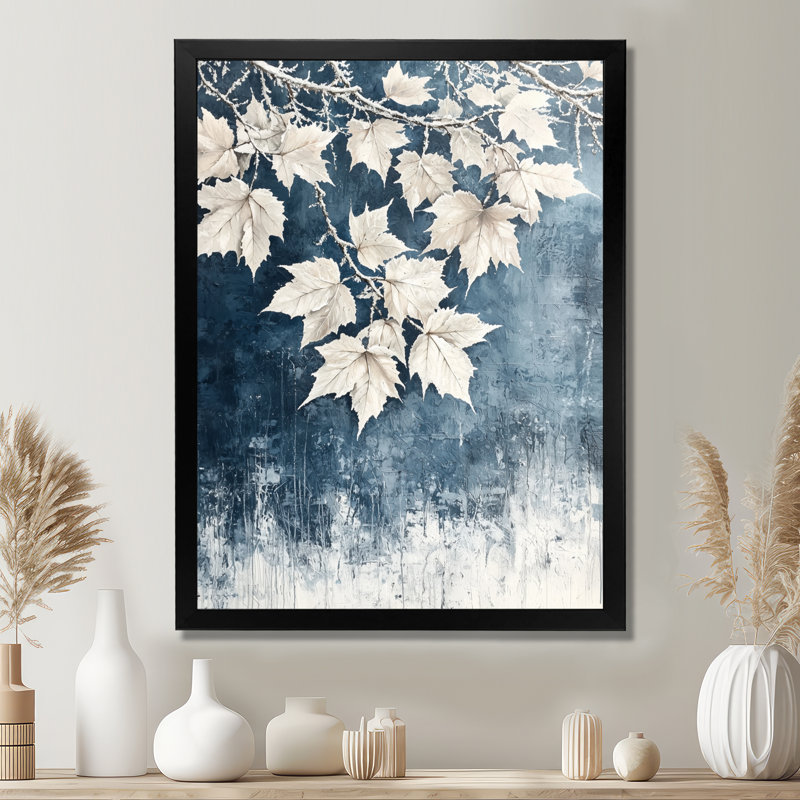 Karli - Floral Wall Art, Noir, noir, noir, noir, H 20 po x l 12 po, Reproduction encadrée d'une seule photo