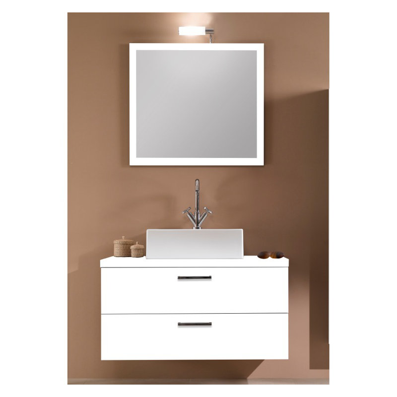 Miroir Aurora, Blanc lustré