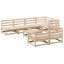 Brayden Studio 8 Piece Garden Sofa Set Solid Wood Pine-772799644-772799654