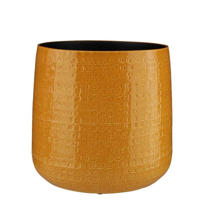 Kristine Ceramic Pot Planter, Yellow, 30cm H x 32cm W x 32cm D