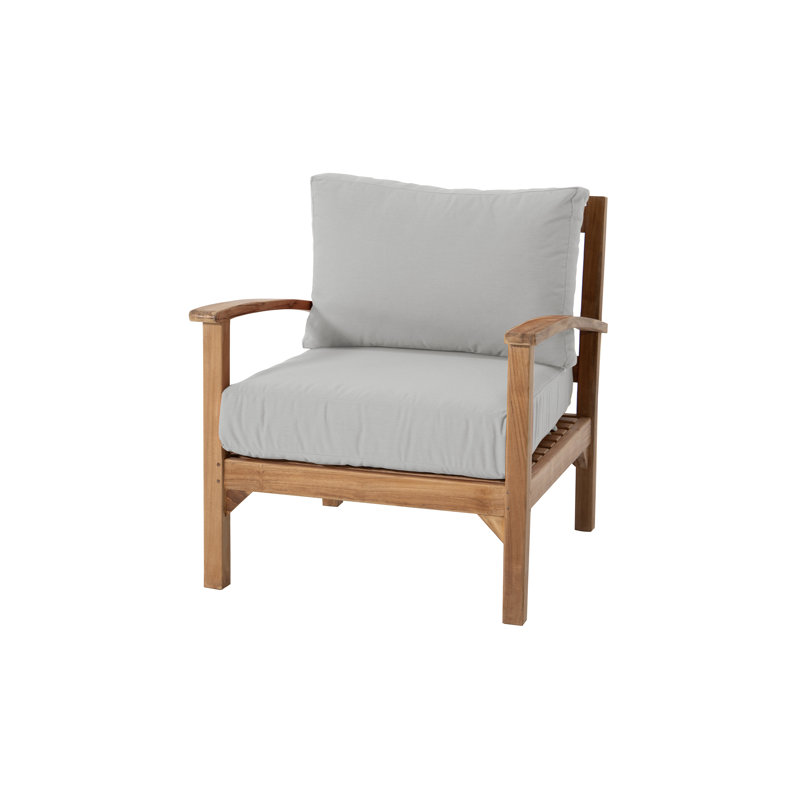 Huntington Outdoor Teak Lounge Chair, Granite