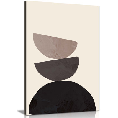 Painterly Abstract Shapes - Wrapped Canvas Painting