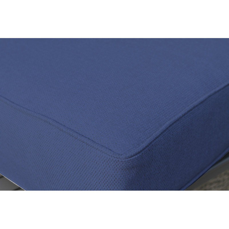 Citlali Wicker Fully Assembled 4 - Person Seating Group with Cushions, Sunbrella Navy Blue