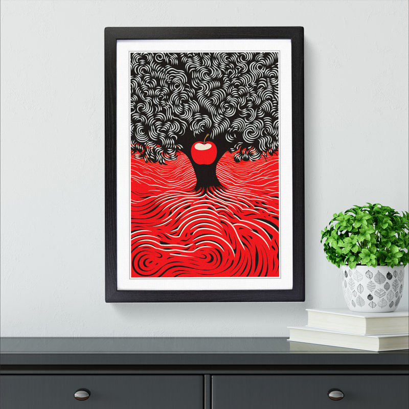 Single Picture Frame Print on Wood, Black Framed, 64cm H x 46cm W
