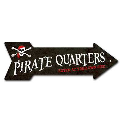 Décalcomanie amusante pirate Quarters
