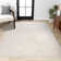 Atzi High-Low Minimalist Curve Geometric Ivory/Cream Indoor/Outdoor Rug