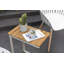 LifestyleGarden Moorea Aluminum and FSC Teak Outdoor Patio Coral Sand C-shape Side Table-1615336976