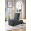 Repose-pieds convertible en fauteuil avec rangement, tissu gris ardoise, structure en contreplaqué de bois massif | Meubles de salon