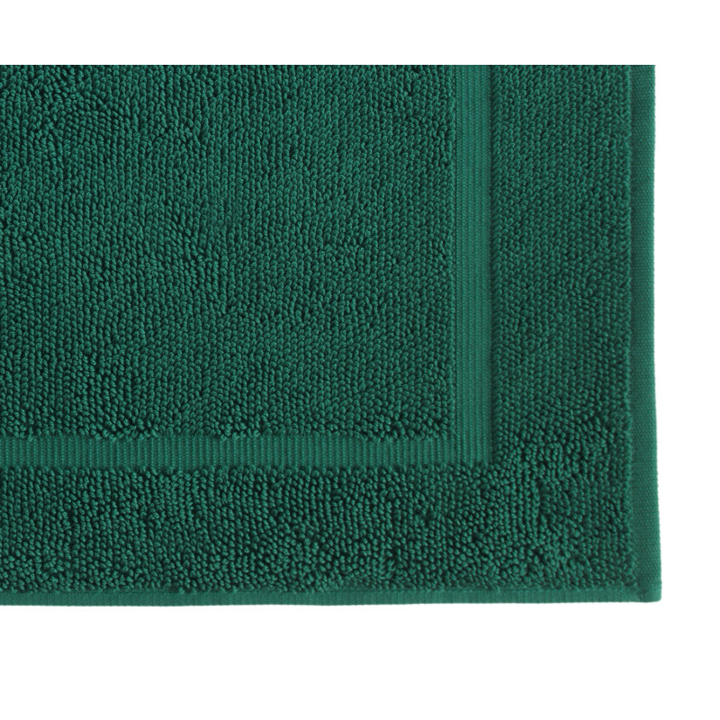 Lerins Solid Color Bath Mat Floor Towel, Emerald