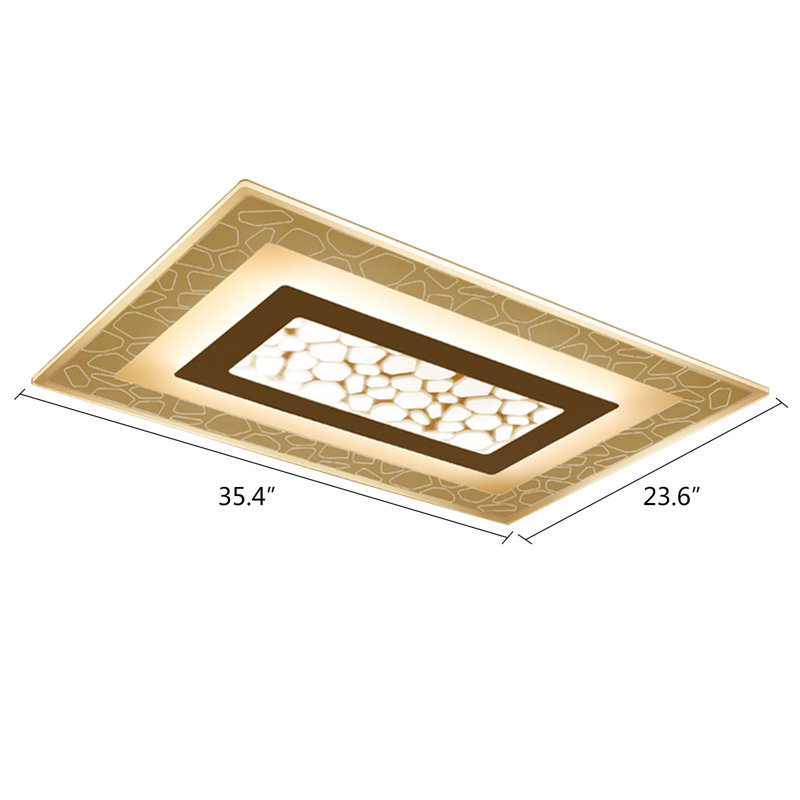 35.4'' Acrylic LED Flush Mount with Remote Control