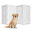 Barrière pliante pour chien en bois à 4 panneaux