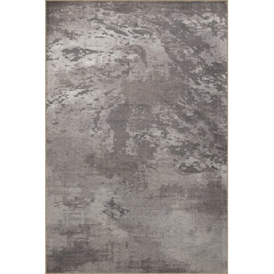 Tapis décoratif moderne à motif abstrait gris