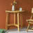Outdoor Half-Round Folding Acacia Wood Bistro Table, Natural-988312859
