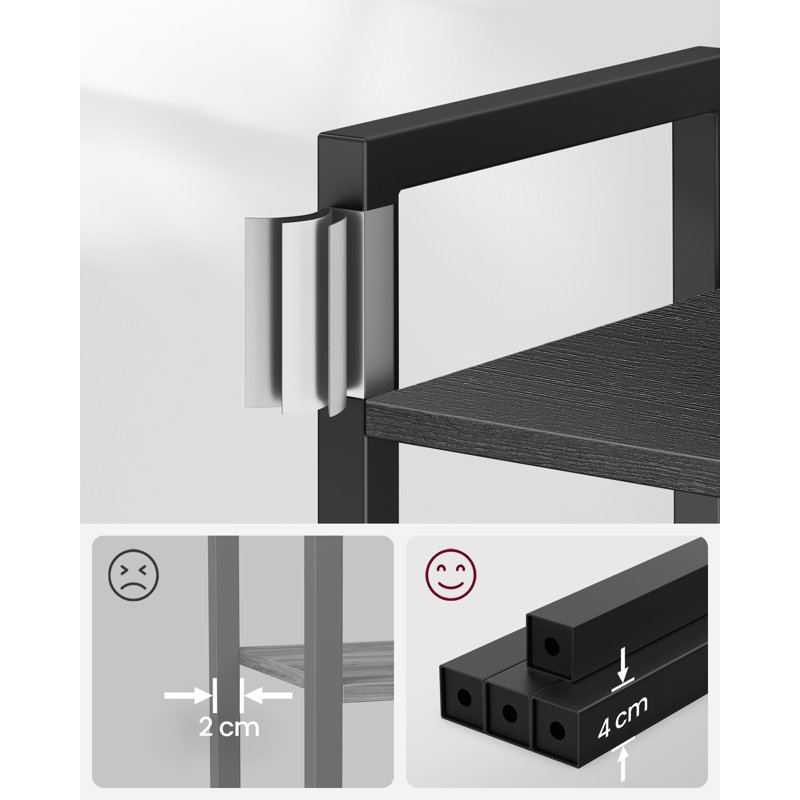 Aibhilin 40cm W Steel Etagere Bookcase