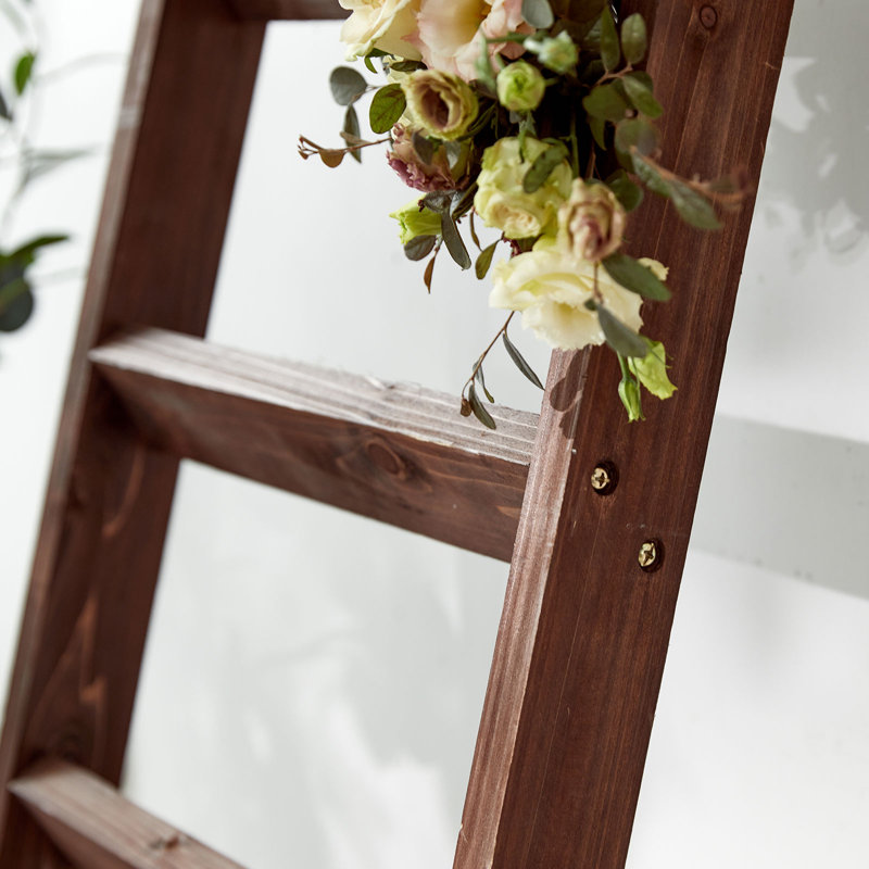 Échelle de couverture en bois 57 po, Brun