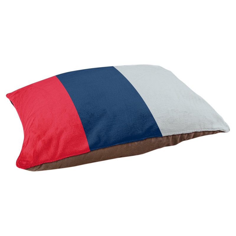 Coussin Washington, Rouge / bleu marine / argent, Moyen (l 28 po x P 18 po x H 9,5 po)