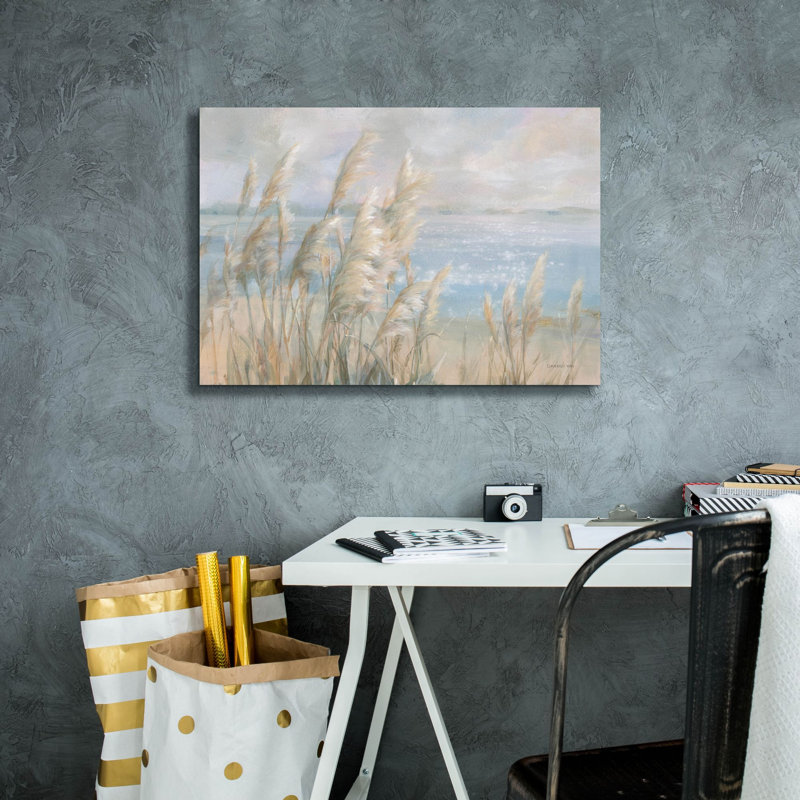  «Seaside Pampas Grass» par Danhui Nai, art mural sur toile, H 18 po x l 26 po
