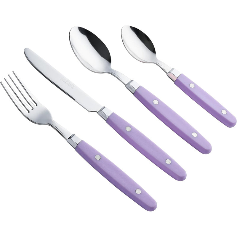 Exzact 24 Stainless Steel Cutlery Set, Service for 6, Lilac