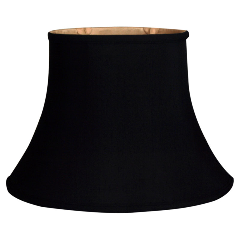 Silk Oval Lamp Shade, Eggshell, 11.5" H x 16" W x 12.5" D