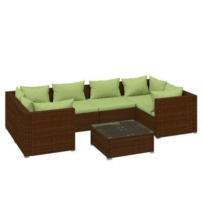 7 Piece Lounge Set with Cushions
