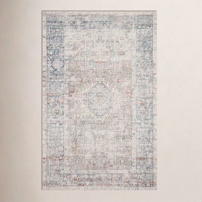Chris Loves Julia x Loloi Jules Natural Ocean Rug