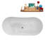 Baignoire autoportante 63 "avec drain interne Streamline-101697908