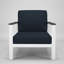 Fauteuil club d'extérieur en métal avec coussin Sunbrella Weston-579346464-579346465