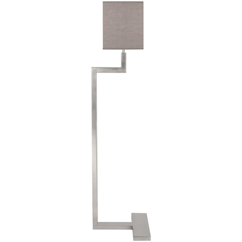Doughnut Floor Lamp, Antique Silver