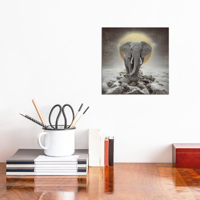 Elephant - On Rocks Stay Gold by Soaring Anchor Designs - Wrapped Canvas Gallery-Wrapped Canvas Giclée