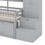 Lit mezzanine simple en bois avec tiroirs et tablettes-1163823685