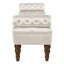 Banc rembourré pour la chambre à coucher - Tissu d'ameublement à boutons longs en velours violet-1009386392