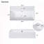 Meuble-lavabo 21,6 po avec lavabo simple en céramique, rangement sur le côté droit