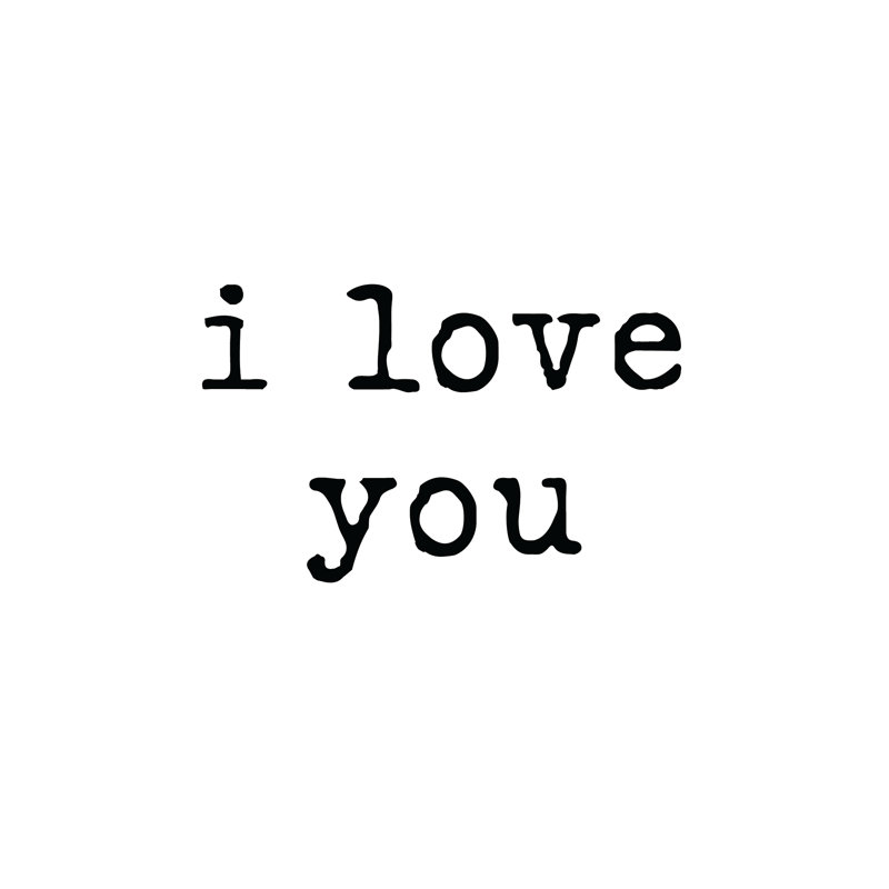 I Love You - Wrapped Canvas Print, 30cm H x 30cm W x 3.8cm D