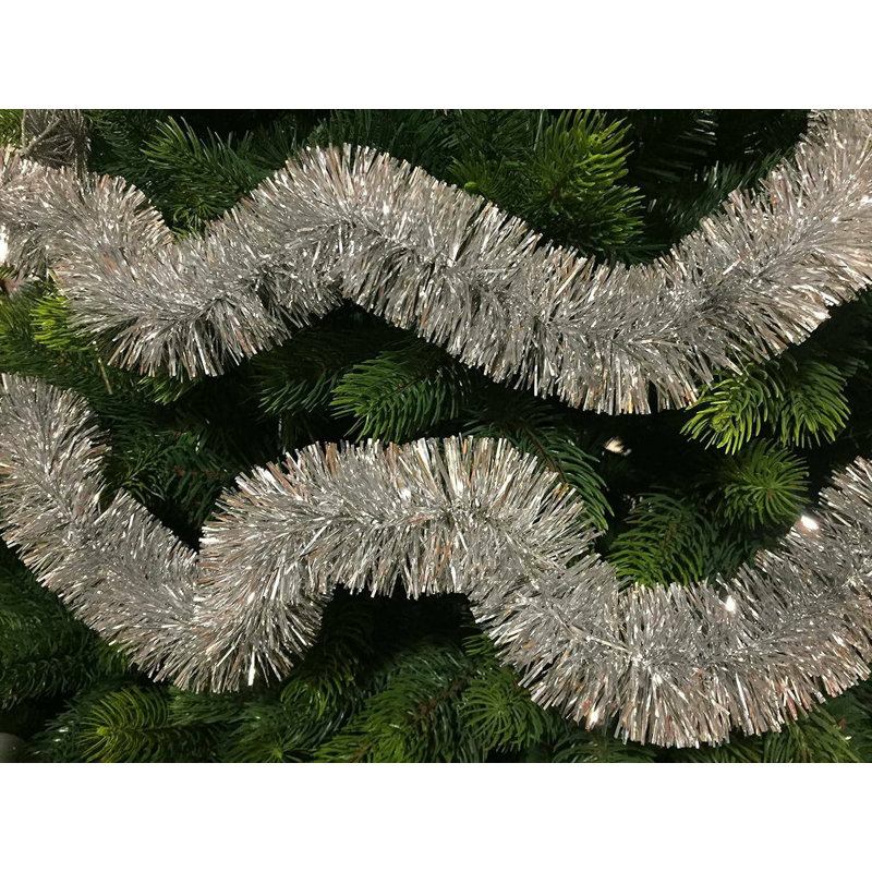 8cm Faux Garland, Silver