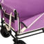 Multi-functional Collapsible Wagon With Seat Conversion, 500lb Capacity Heavy-duty Utility Wagon With All-terrain 360° Wheels