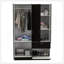 Armoire Alpes, chambre, noir / blanc