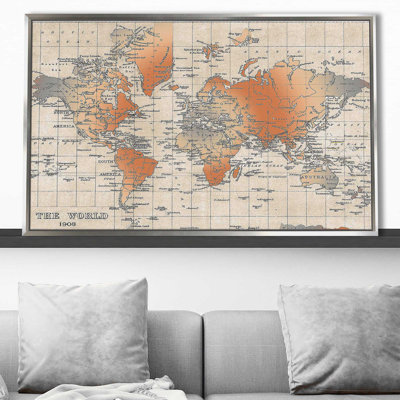 Carte du monde par Elizabeth Medley - impression
