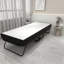 Lit pliant avec matelas simple en mousse douce - Structure en métal facile à transporter pour la détente des adultes