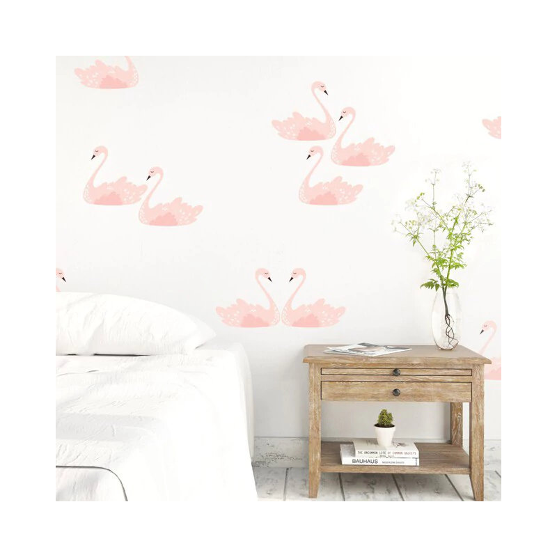Adhésif décoratif cygnes