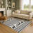 Premium Machine Washable Dockside AMF1820 Reindeers and Snowflakes Rug-1019081225