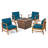Benton Acacia 4 - Person Patio Conversation Set with Cushions-27718558
