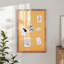  Panneau de liège mural commercial 24 x 36 avec punaises en bois brun foncé-99855685-99855687